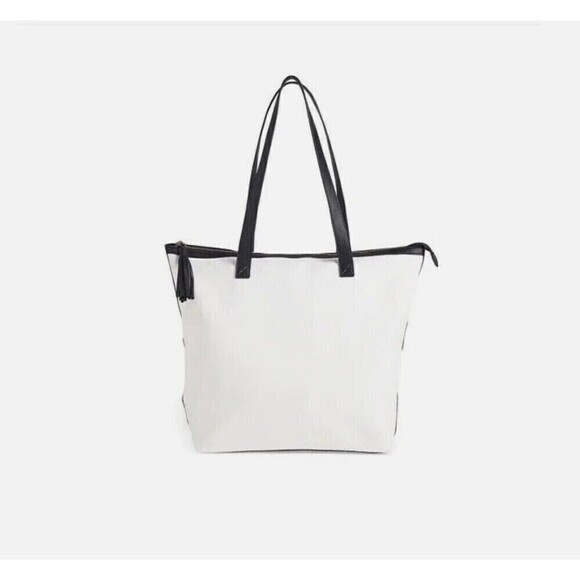 Walter Baker Carly Bag Classic Canvas, Vegan Leather Tote Curateur Rachel Zoe - Picture 5 of 5